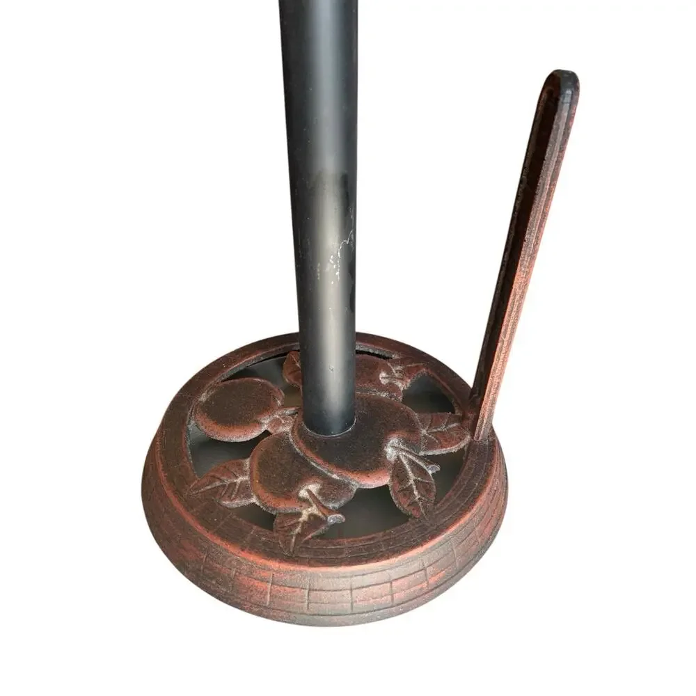 Apple‎ Cast Iron Paper Towel Holder Farmhouse Kitchen Decor 15”